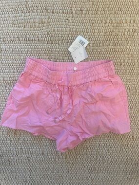 Cami NYC Rosebud Pink Drawstring Linen Shorts